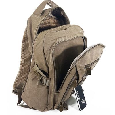 Mochila Notebook Lona Escolar Acolchoada Kvn Ja9606 Caqui