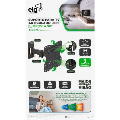 Suporte ELG BI Articulado Full20 15-58''
