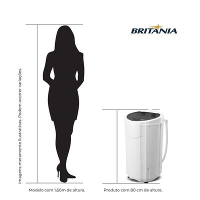 Centrifuga De Roupas 15kg Britânia Timer Programável Bce15a 127v