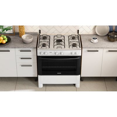 Fogão de Piso com Acendimento Automático Star 5 Bocas Itatiaia Branco / Bivolt