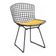 Kit 6 Cadeiras Bertoia Preta Com Assento Amarelo