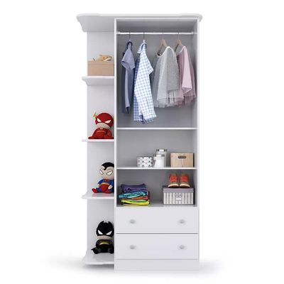 Guarda-roupa Infantil New Baby 2 Portas E 2 Gavetas Branco - Batrol Móveis