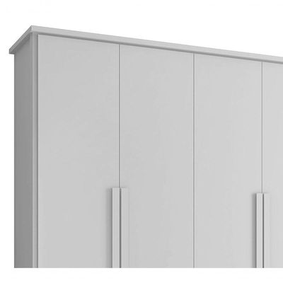 Guarda-roupa Casal Branco 6 Portas 4 Gavetas Canadá - Rv Móveis