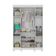 Guarda-roupa Infantil 122cm 4 Portas E 2 Gavetas Allegra Multimóveis Mp4443 Branco Branco