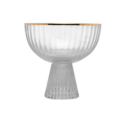 Conjunto 02 Taças De Sobremesa De Cristal Com Fio De Ouro 200 Ml Lines Wolff