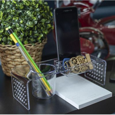 Organizador De Mesa Multi  Maxcril Cristal