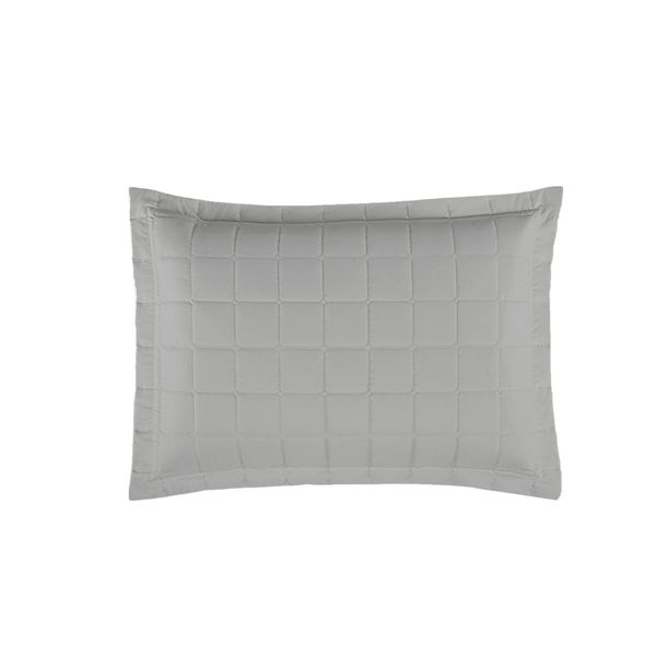Porta Travesseiro Matelado Soft 1 Peça 70cm x 50cm 100% Poliéster - Cinza