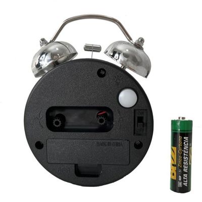 Relógio Despertador De Mesa Retrô Le-8121 Com Luz De Led