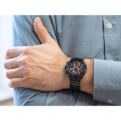 Relógio Citizen Masculino Ref: Ca0438-52e Solar Black Cronógrafo Eco-Drive