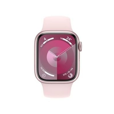 Apple Watch Series 9 (GPS 41 mm) Caixa Rosa de Alumínio com Pulseira Esportiva Rosa-clara