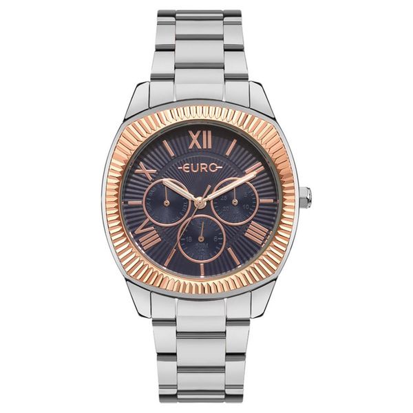 Relógio Euro Feminino Ref: Eu6p29ajd/4a Multifunção Retangular Bicolor