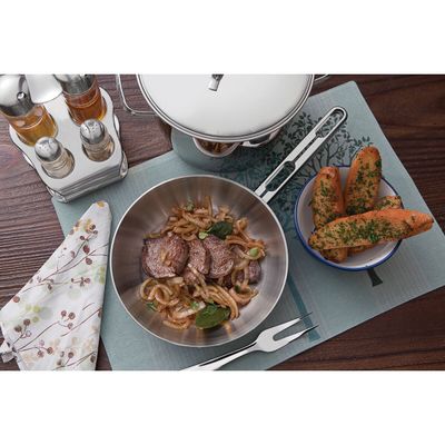 Frigideira Tramontina Allegra Aço Inox com Fundo Triplo 24 cm 2,1 Litros