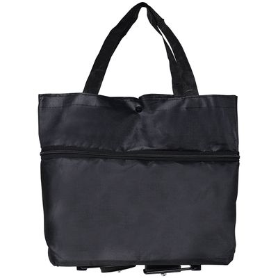 Carrinho Bolsa Sacola Multiuso com Rodinhas Preto Bel Único