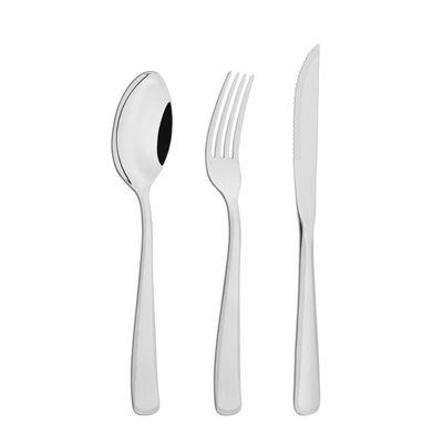 Faqueiro Tramontina Pacific em Aço Inox com Facas para Churrasco Acabamento Alto Brilho com Detalhes no Cabo 72 Peças
