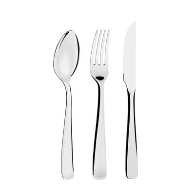 Faqueiro Tramontina Pacific em Aço Inox com Facas para Churrasco Acabamento Alto Brilho com Detalhes no Cabo 72 Peças