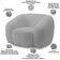 Poltrona Decorativa Orgânica Para Sala Living Emery M05 Bouclê Cinza - Lyam Decor