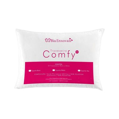 Kit 02 Travesseiros Comfy Suporte Baixo  - Branco