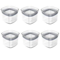 Kit 6 Potes Herméticos 450ml Vedação Silicone