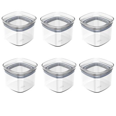 Kit 6 Potes Herméticos 450ml Vedação Silicone