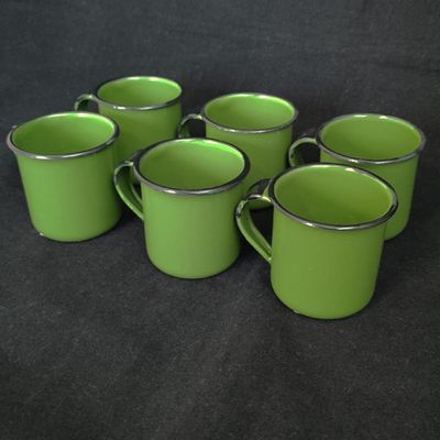 Jogo 6 Canecas Esmaltadas 70ml Chá Café