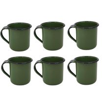 Jogo 6 Canecas Esmaltadas 70ml Chá Café
