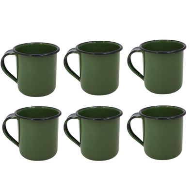 Jogo 6 Canecas Esmaltadas 70ml Chá Café
