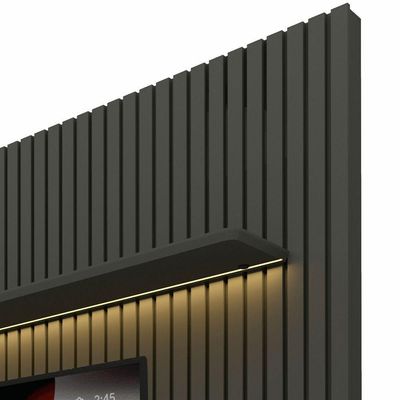 Home Suspenso Ripado Com Led Nobre Grafite Com Off White - Gelius Móveis