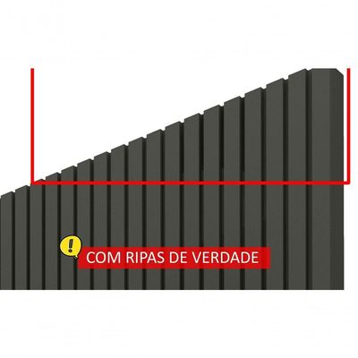 Home Suspenso Ripado Com Led Nobre Grafite Com Off White - Gelius Móveis