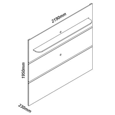 Painel Royal Com Led Off White - Gelius Móveis