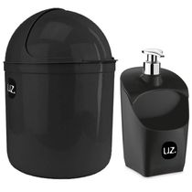 Kit Lixeira 4L Capacete E Dispenser Detergente