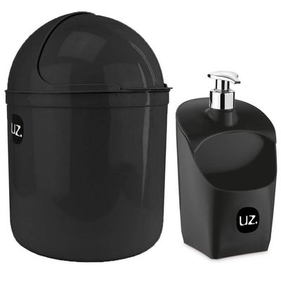 Kit Lixeira 4L Capacete E Dispenser Detergente