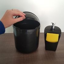 Kit Lixeira 4L Capacete E Dispenser Detergente