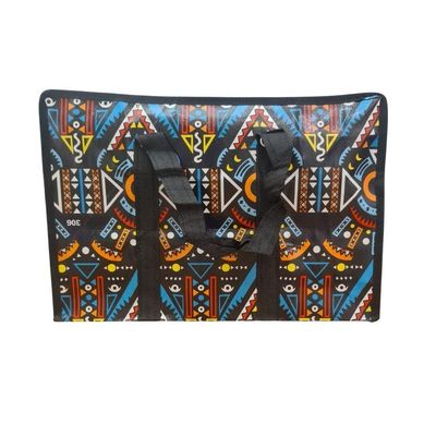 Bolsa Mala Sacola Feira Viagem Armazenamento Multiuso Dobrável Em Lona Impermeável Com Ziper Modelo:4
