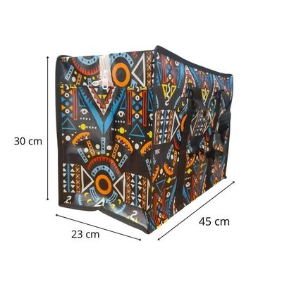 Bolsa Mala Sacola Feira Viagem Armazenamento Multiuso Dobrável Em Lona Impermeável Com Ziper Modelo:4
