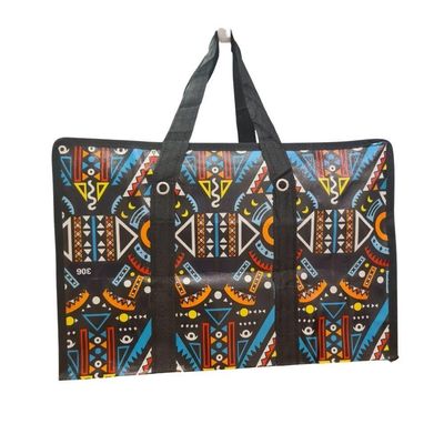 Bolsa Mala Sacola Feira Viagem Armazenamento Multiuso Dobrável Em Lona Impermeável Com Ziper Modelo:4