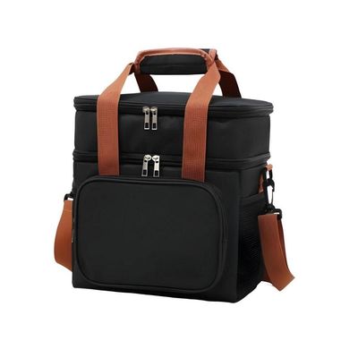 Bolsa Termica Marmita Lancheira Multiuso Alça Dois Compartimentos Cor:preto