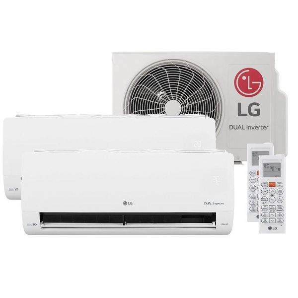 Ar Condicionado Bi-Split LG Dual Inverter Voice +IA Frio 16000 BTUs 1x9000 1x12000 220V S32Q16UAGA0