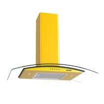Coifa Nardelli De Parede Clean Vidro Curvo Amarela 80cm Amarelo 110V