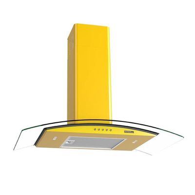Coifa Nardelli De Parede Clean Vidro Curvo Amarela 80cm Amarelo 110V