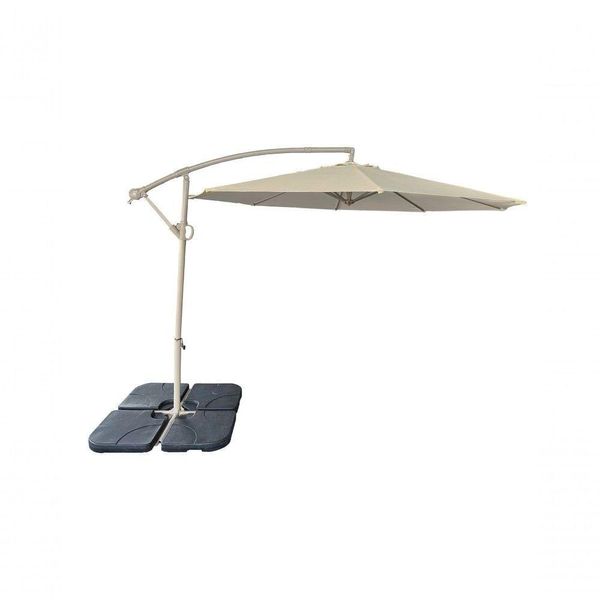 Ombrelone Lateral 3m Tahiti Fendi Com Manivela Fratini Sem Base