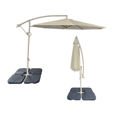 Ombrelone Lateral 3m Tahiti Fendi Com Manivela Fratini Sem Base