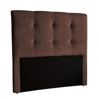 Cabeceira Estofada King Alice Nature Veludo Cafe 193x136