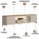 Rack Para Sala LED Com Painel Para TV 70 Pol Elysia L05 Tauari Off White Fosco - Lyam Decor
