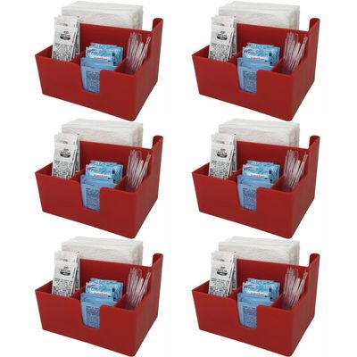 Kit 6 Porta Sachês Açúcar Guardanapos Organizador
