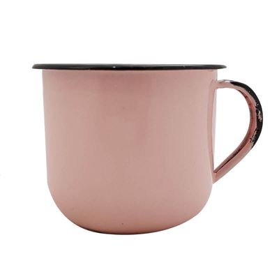 Jogo 6 Xícaras com Pires Caneca Esmaltada 180ml