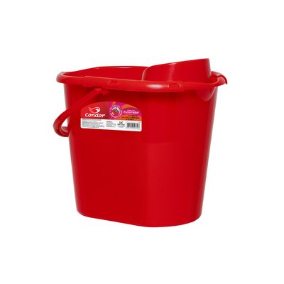 Balde Condor com Escorredor sem Vassoura Vermelho 12l