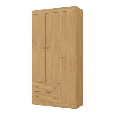 Guarda-roupa Infantil 92cm 3 Portas E 2 Gavetas Encanto Multimóveis Mp4447 Madeirado Madeirado