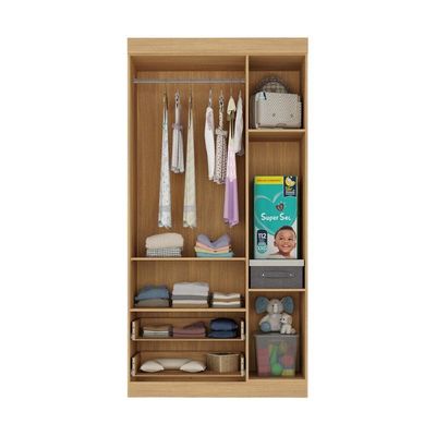 Guarda-roupa Infantil 92cm 3 Portas E 2 Gavetas Encanto Multimóveis Mp4447 Madeirado Madeirado