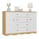 Cômoda Infantil 125cm 2 Portas E 4 Gavetas Realeza Multimóveis Mp4455 Madeirado/branco Madeirado/branco