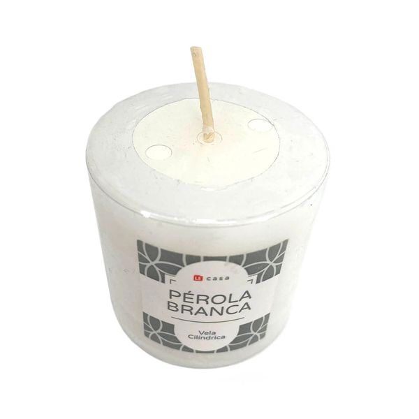 Vela Le Home Cilíndrica Branca 5cm Vela Le Home Cilíndrica Branca 5cm